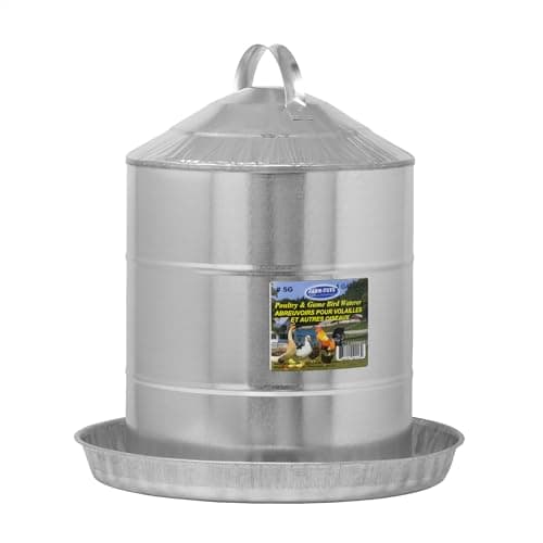 FARM-TUFF Galvanized Poultry Fountain, 5 Gallon from FARM-TUFF