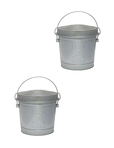 Behrens Embossed Locking-Lid Feed and Seed Can, 6 Gallon (2-Pack) from Behrens