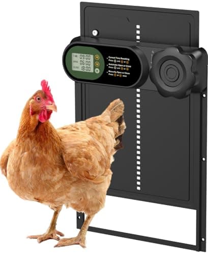 Automatic Coop Door with Anti-Pinch Sensor, Battery Powered from Generic