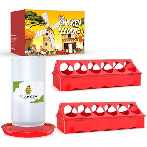 Chick Feeder and Waterer Kit, 0.3 Gallon from Generic