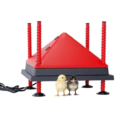 RentACoop 12x12in Adjustable Heating Plate with Anti-Roost Cone from RentACoop