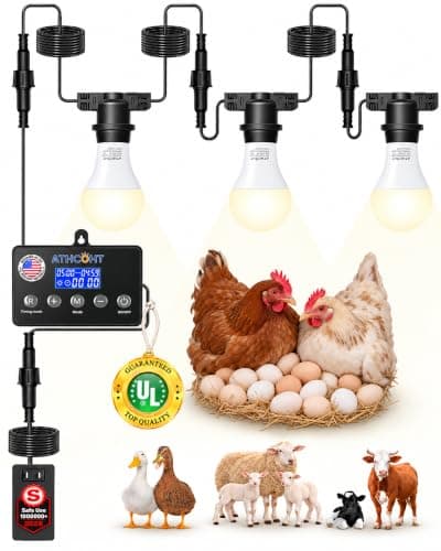 Chicken Coop Light with Timer, Automatic LED Daylight Boost from Generic