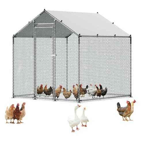 VEVOR Metal Walk-in Chicken Run, 6.56ft square from VEVOR