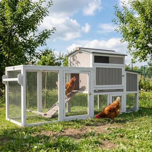PetsCosset Mobile Chicken Tractor with Wheels from PetsCosset