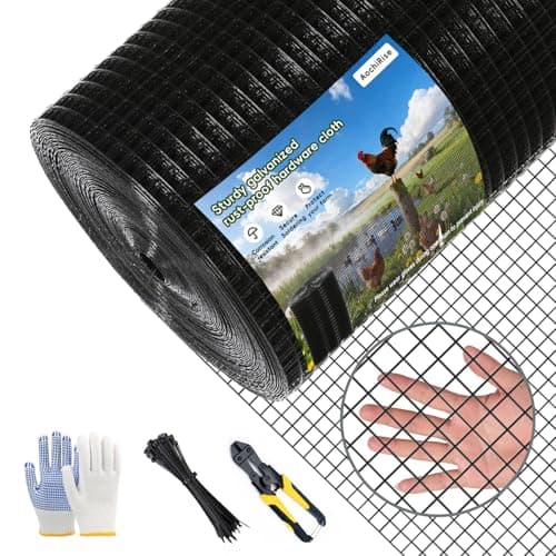 Black Vinyl Coated Hardware Cloth, 1/2in Mesh, 19 Gauge from Generic