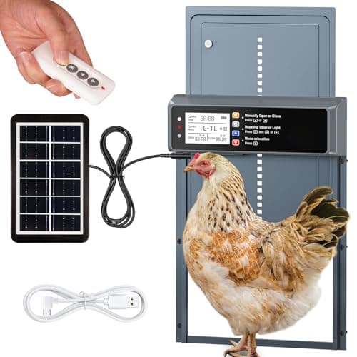 NyPots Solar Automatic Coop Door with Timer and Light Sensor from NyPots